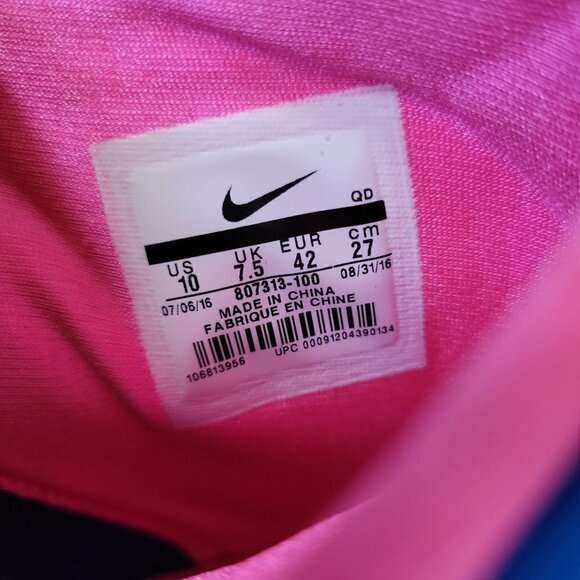 Nike Air Huarache Run Mid Sneakers White Blue Pink Shoe Women Size 10 - Picture 5 of 16